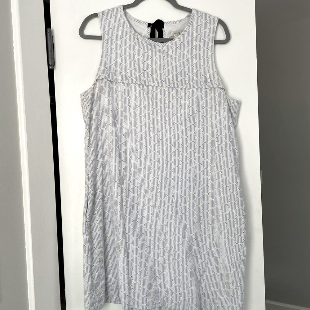 JCREW eyelet embroidered shift dress